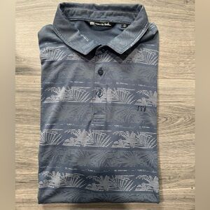 Men's Travis Mathew Blue Patterned Shirt